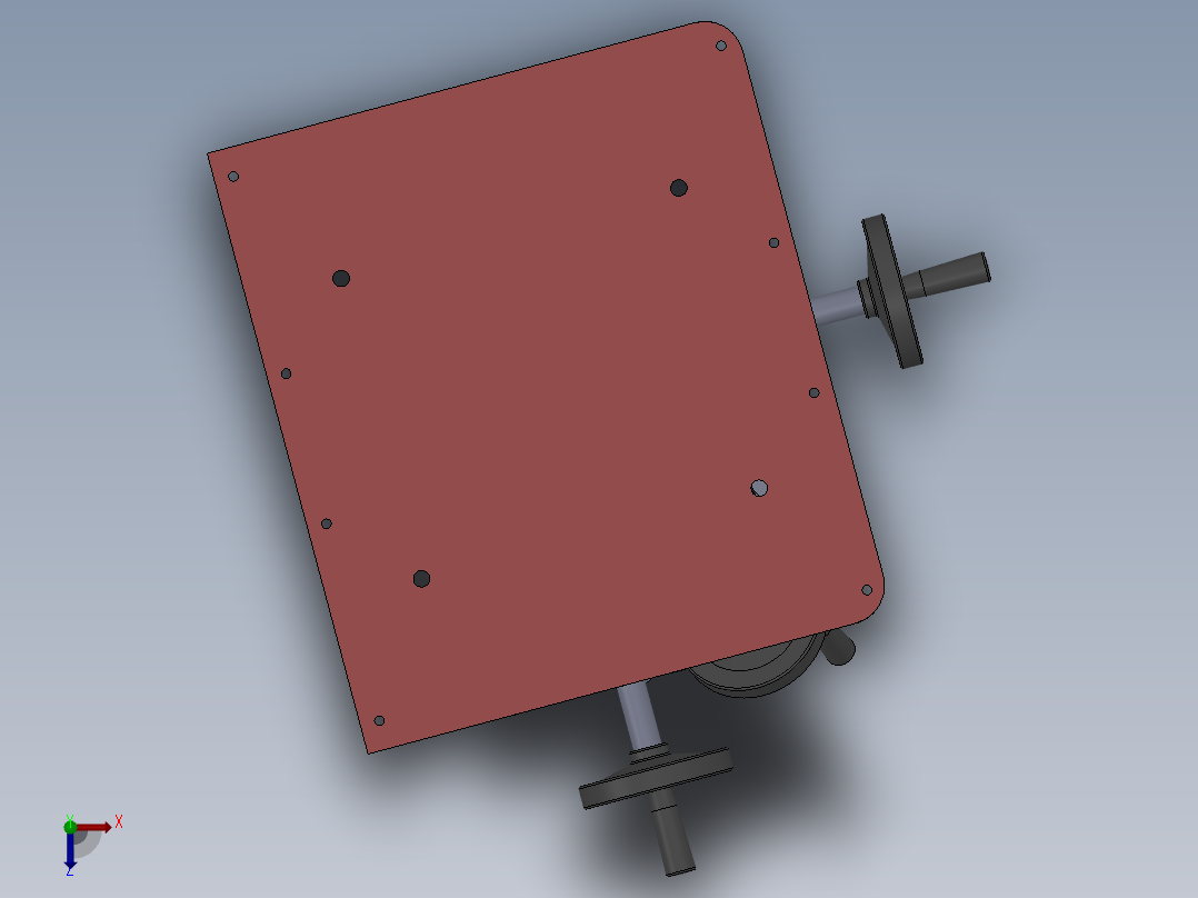 XY旋转调整机构sw18俯视图