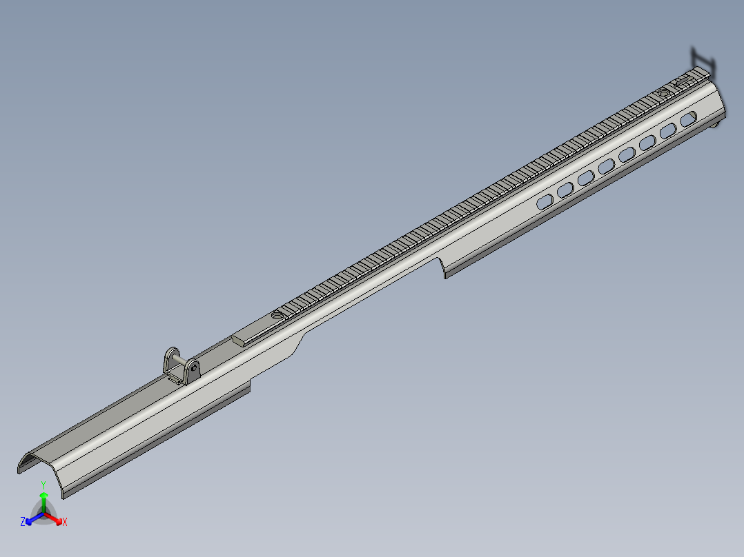 Barrett M82A1狙击步枪正等轴测图