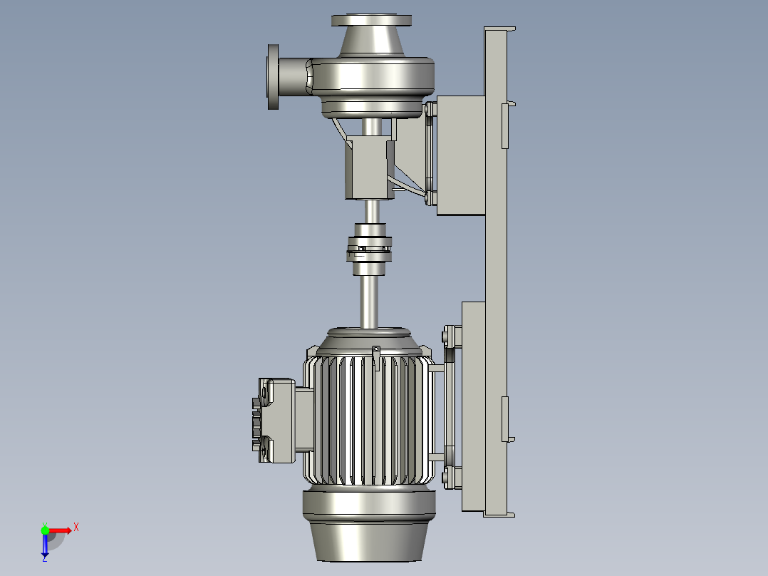 热油泵总成3D模型俯视图