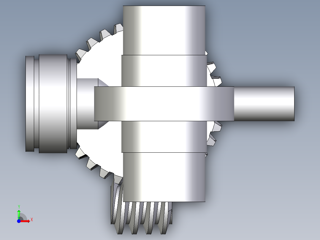 6_蜗轮蜗杆传动组前视图