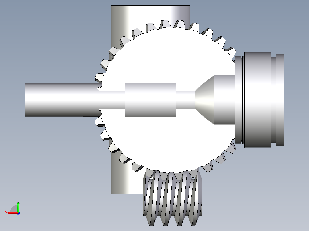 6_蜗轮蜗杆传动组后视图