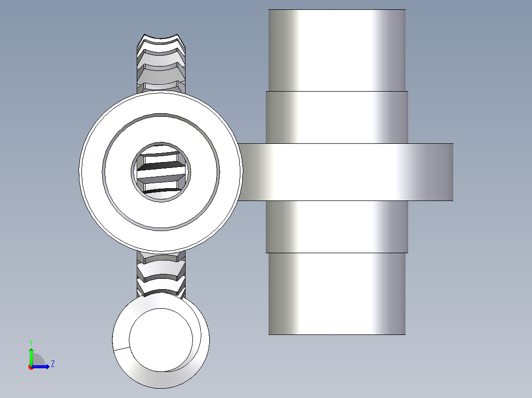 6_蜗轮蜗杆传动组左视图