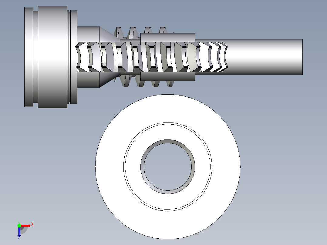 6_蜗轮蜗杆传动组俯视图