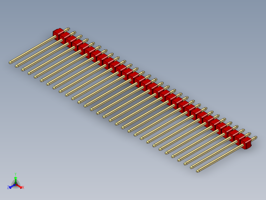 彩色公头100mil（2.54mm）系列-DS1021_red_1x31p_100mil_Type19_rev1.0