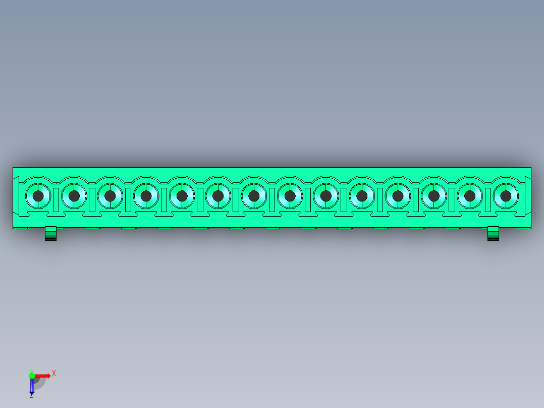 DEGSON 2EDG 系列 5.0mm 可插拔接线端子组-2EDGB-5.0-14P-14-00AH俯视图