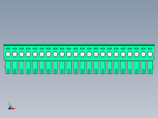 DEGSON 15EDG 系列 3.5mm 插拔式接线端子 FullPack-15EDGK-3.5-22P-14-00AH前视缩略图