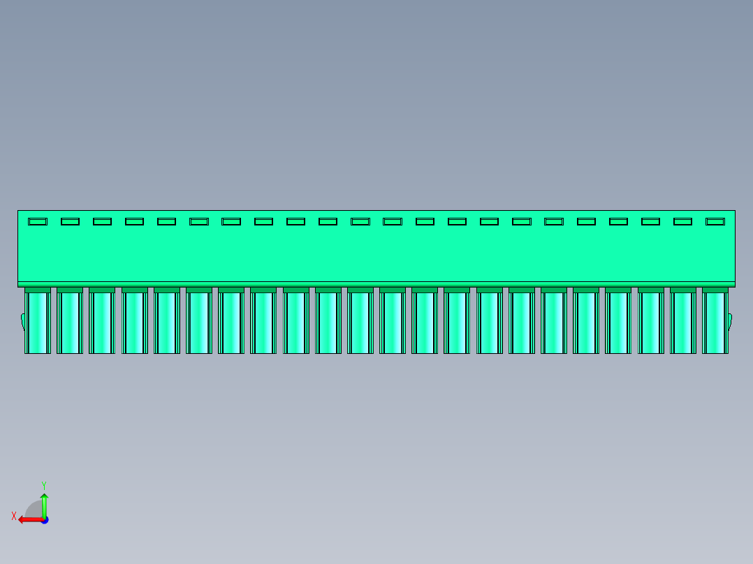DEGSON 15EDG 系列 3.5mm 插拔式接线端子 FullPack-15EDGK-3.5-22P-14-00AH后视图