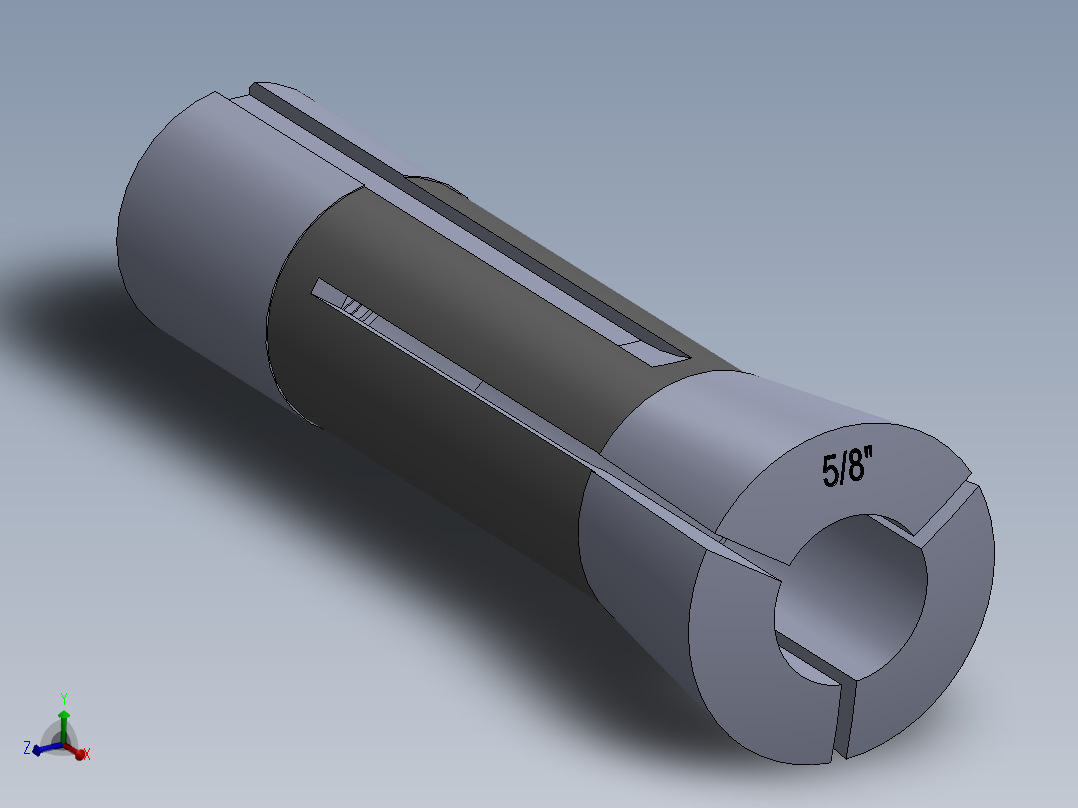 R8-夹头组-R8 COLLET 0.625.SLDPRT主视图