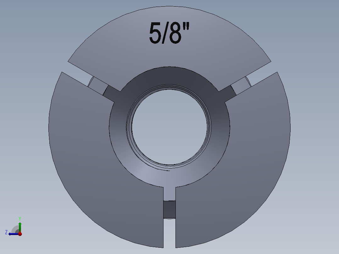R8-夹头组-R8 COLLET 0.625.SLDPRT右视图