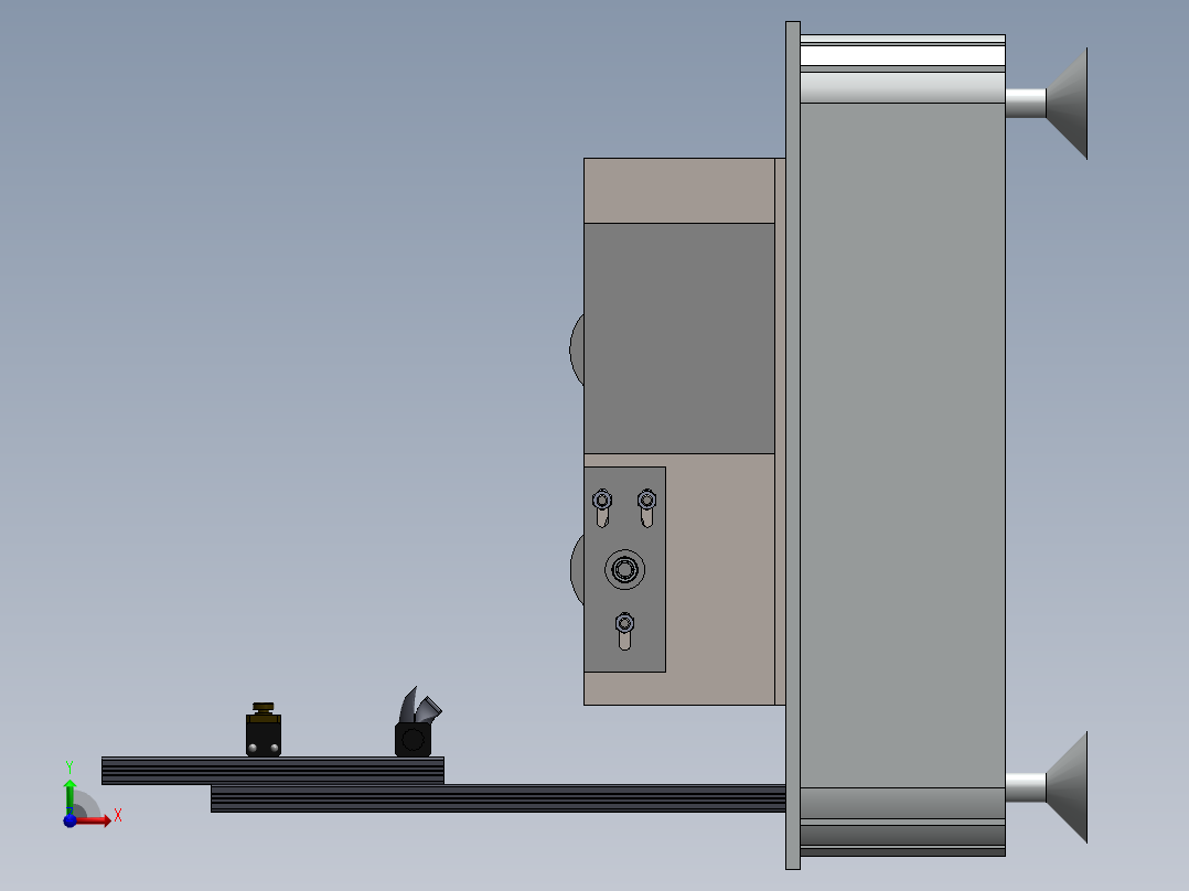 滚筒型线扫描实验架设计前视图