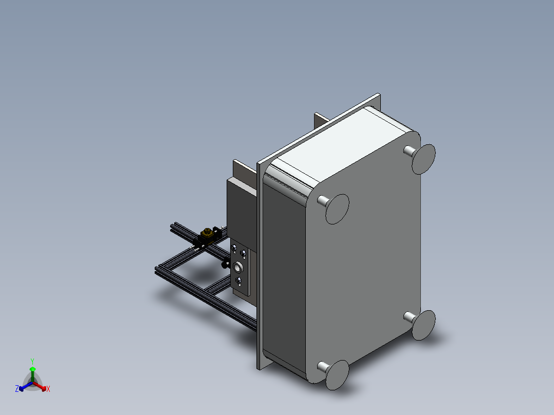 滚筒型线扫描实验架设计正等轴测图