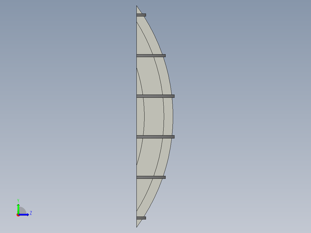 圆形搁板d1500左视图