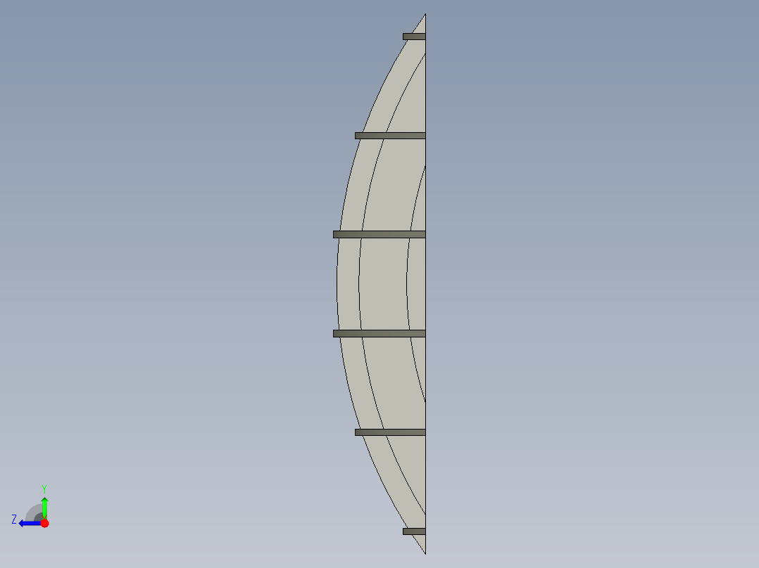 圆形搁板d1500右视图
