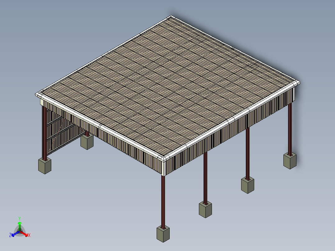 房车车库--stp正等轴测图