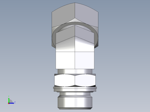 卡套式工业通用硬管接头EO_Adjustable_locknut_45_deg_elbow_VEE22ZLM27X2CF左视缩略图