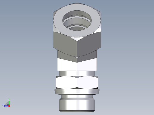 卡套式工业通用硬管接头EO_Adjustable_locknut_45_deg_elbow_VEE22ZLM27X2CF右视缩略图