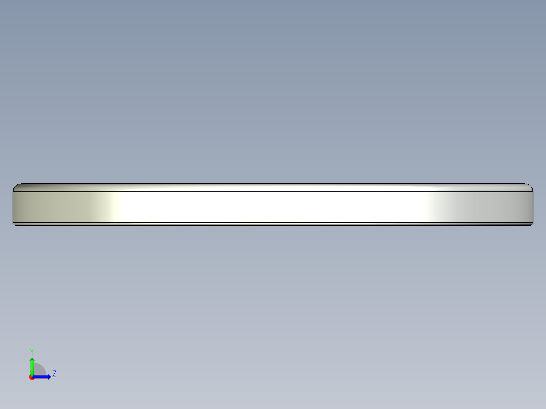 紧固件-STEP 0.3750 Flat Washer左视图
