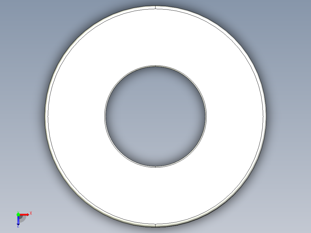 紧固件-STEP 0.3750 Flat Washer俯视图