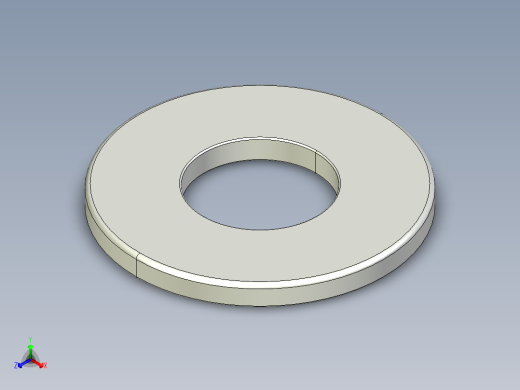 紧固件-STEP 0.3750 Flat Washer正等轴测缩略图