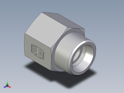 卡套式工业通用硬管接头EO_Swivel_connector_GAI20SMCFX正等轴测缩略图