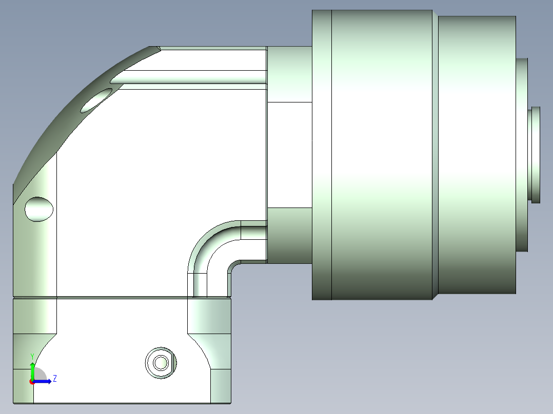直齿孔ZPLE120-L2 19-70-90-M5.stp左视图