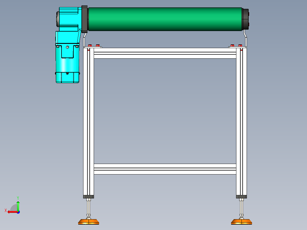 LE-XC4080-右直连驱动重载皮带线-负载200kg后视图