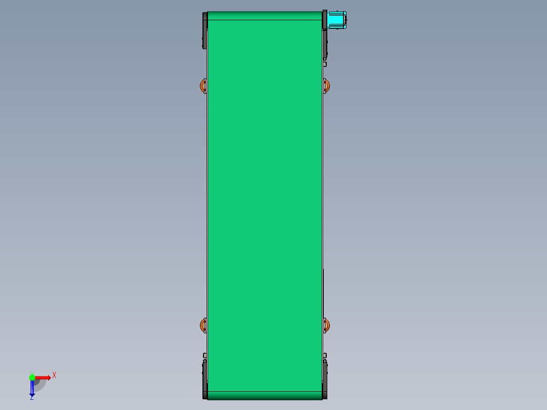 LE-XC4080-右直连驱动重载皮带线-负载200kg俯视图