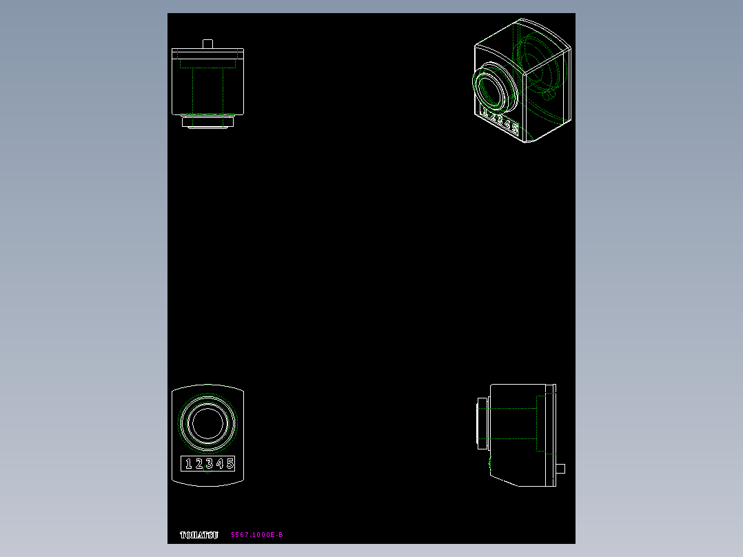 位置顯示器5567-2D多系列多零件图纸模型