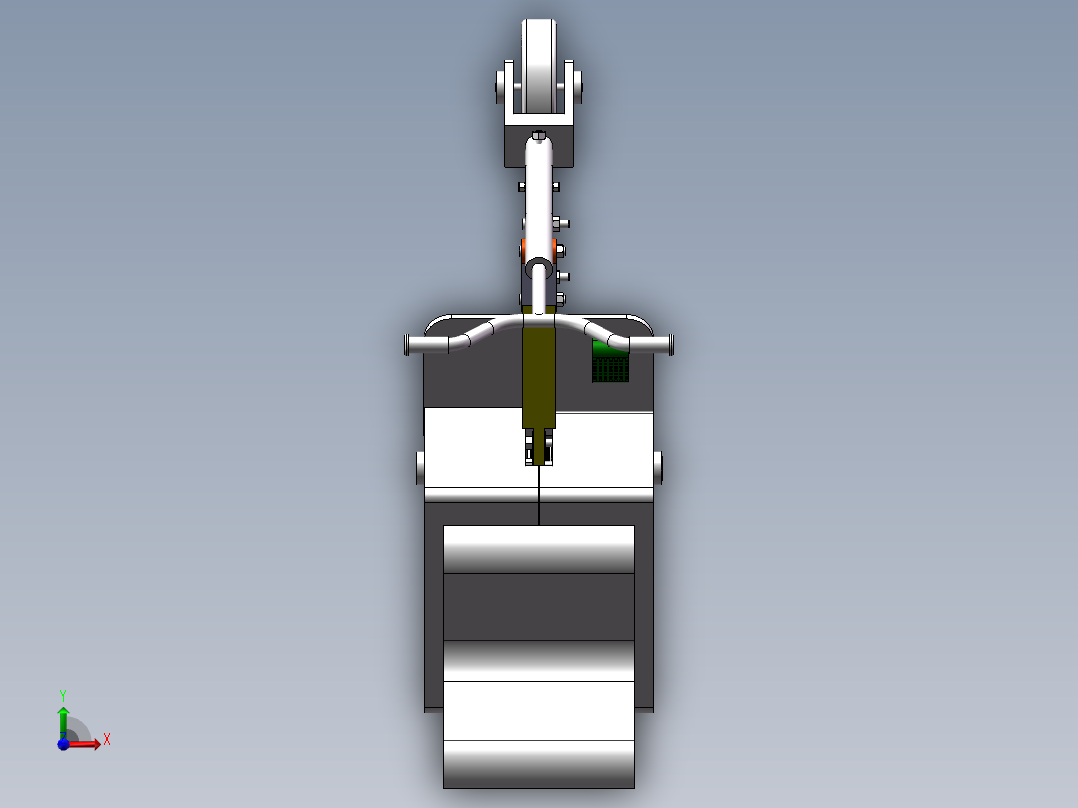 Q074-可折叠儿童电动车的设计【三维SolidWorks和proe】前视图