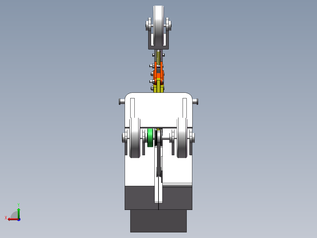 Q074-可折叠儿童电动车的设计【三维SolidWorks和proe】后视图