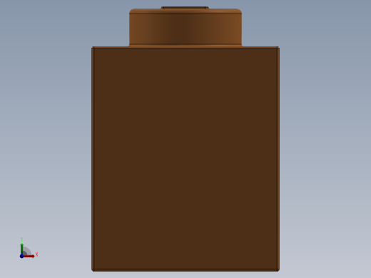 乐高套装 4421基本积木-4713805 - 3005 Bright Orange Brick 1 x 1.SLDPRT前视缩略图