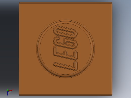 乐高套装 4421基本积木-4713805 - 3005 Bright Orange Brick 1 x 1.SLDPRT俯视缩略图