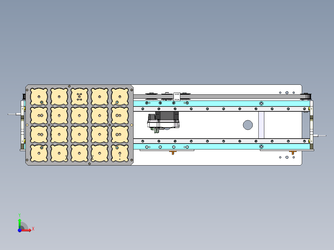 缓冲储料机构前视图