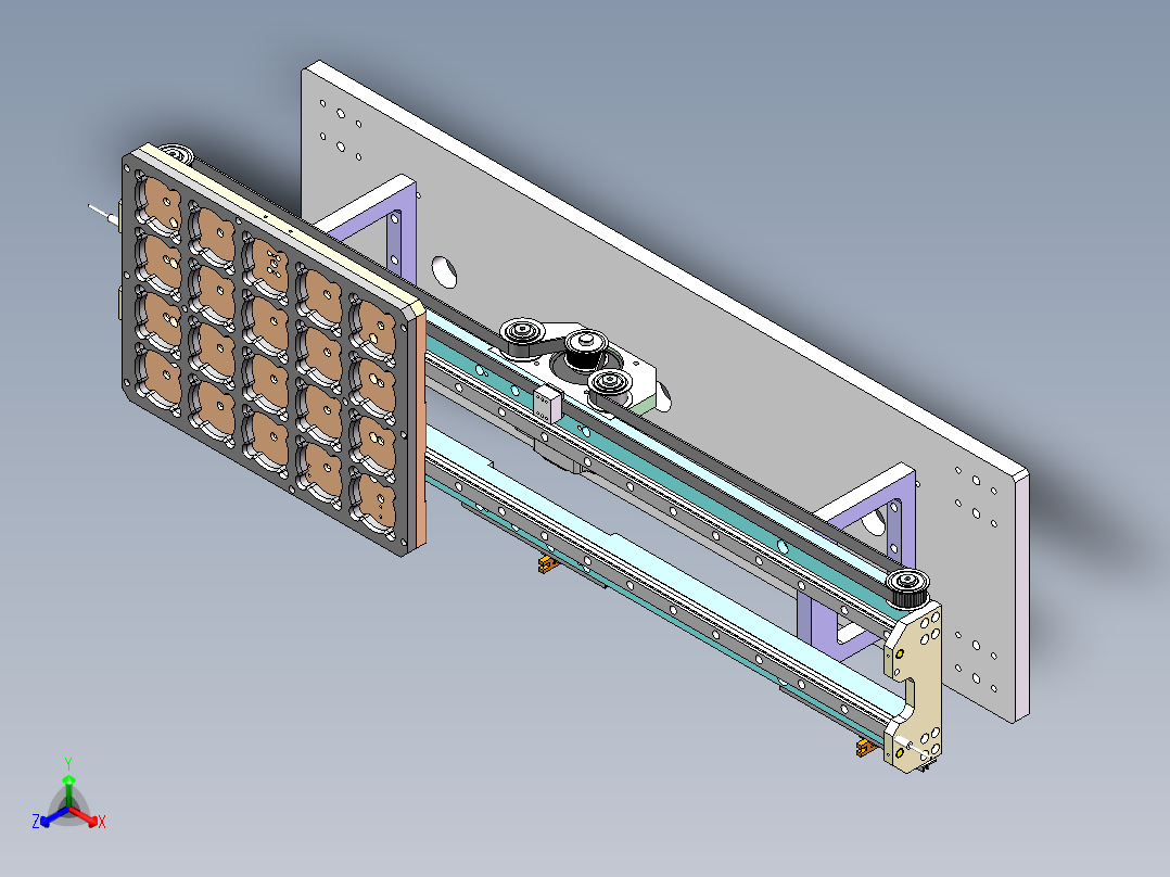 缓冲储料机构正等轴测图