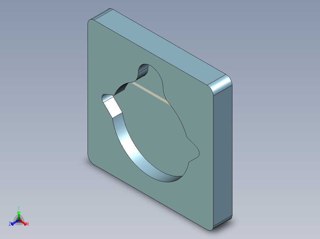清理拐角UG程序编程刀路-正等轴测图