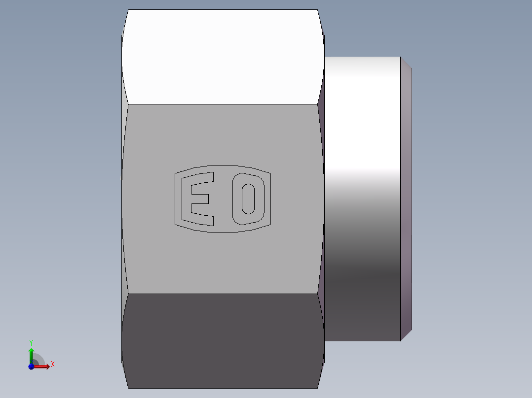 直通内螺纹接头、5CM-52-48前视图