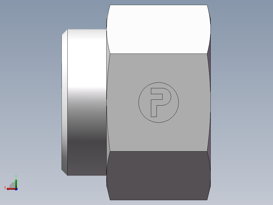 直通内螺纹接头、5CM-52-48后视图