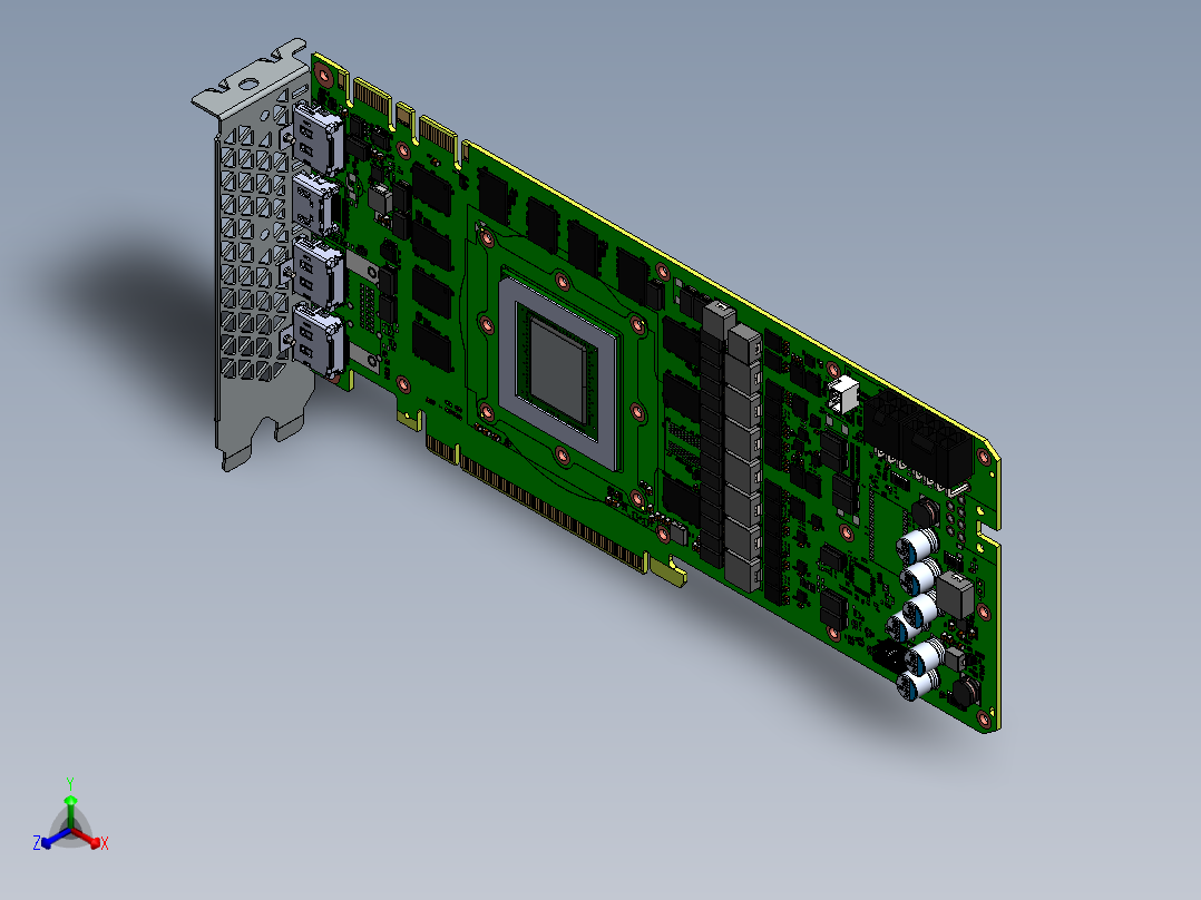 电路板、主板(223)正等轴测图