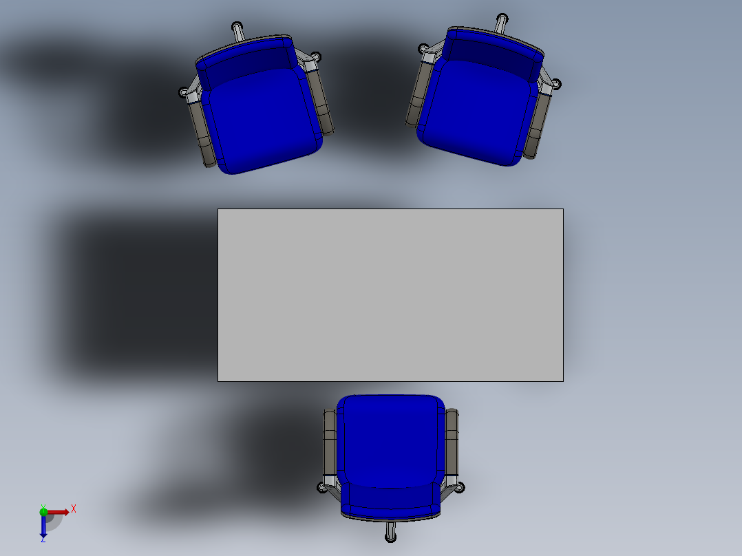 椅子、凳子(20)俯视图