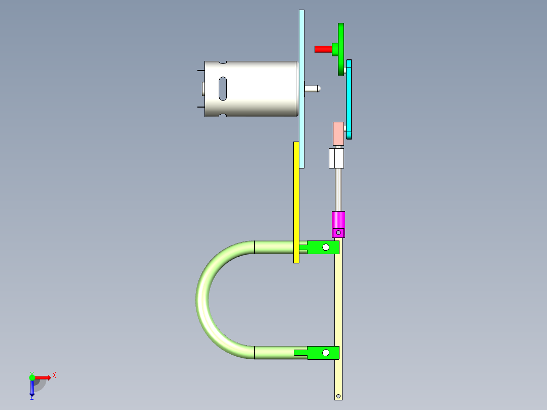 往复机构俯视图
