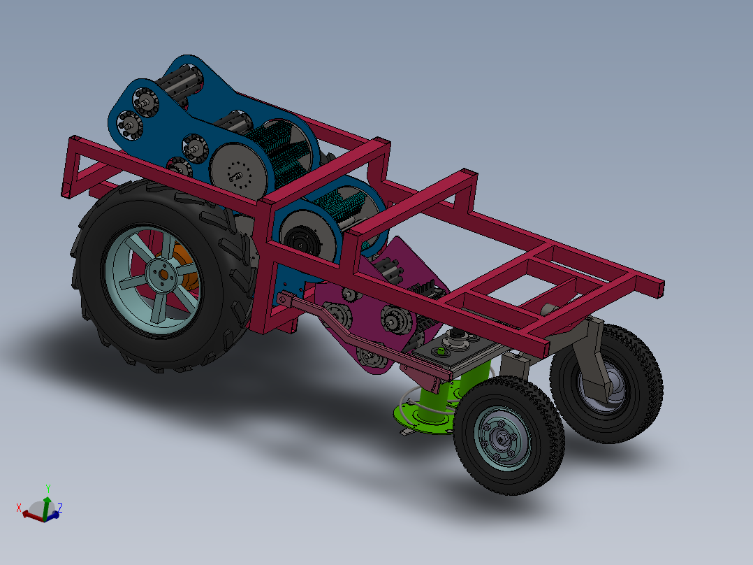 J1593-甘蔗收割机设计-收获机设计(三维 二维和说明书100