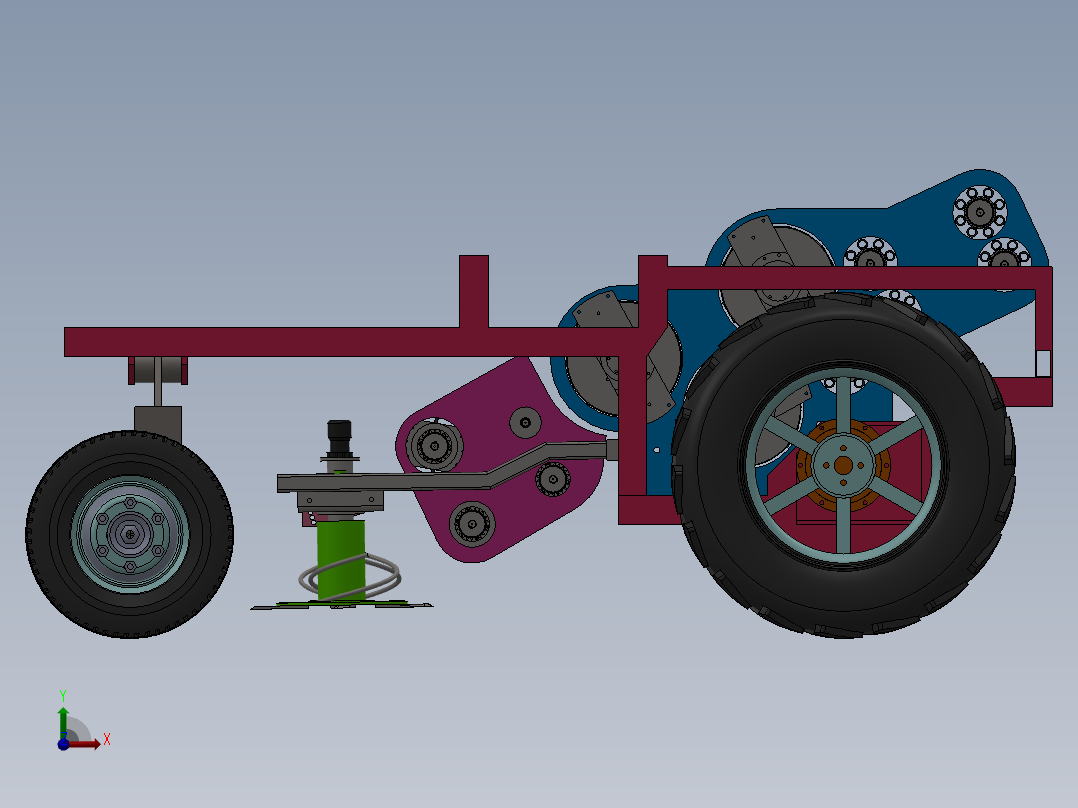 J1593-甘蔗收割机设计-收获机设计(三维 二维和说明书100前视图