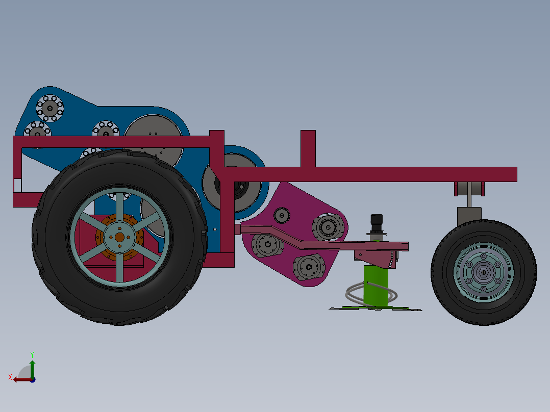 J1593-甘蔗收割机设计-收获机设计(三维 二维和说明书100后视图