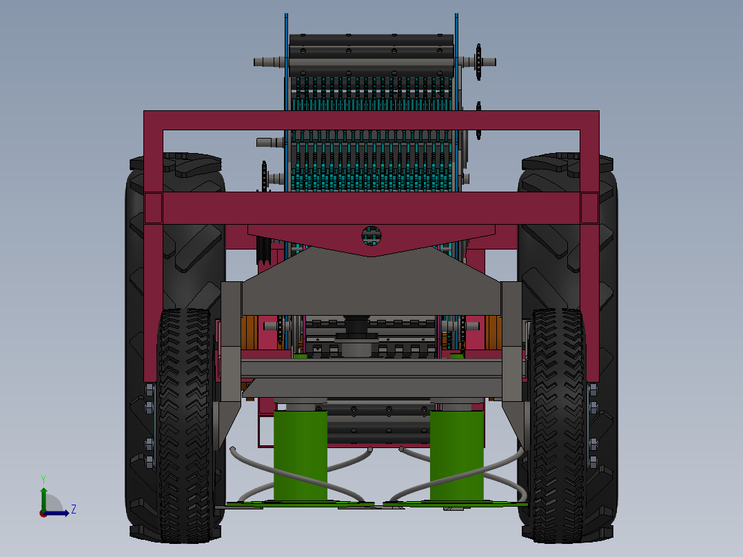 J1593-甘蔗收割机设计-收获机设计(三维 二维和说明书100左视图