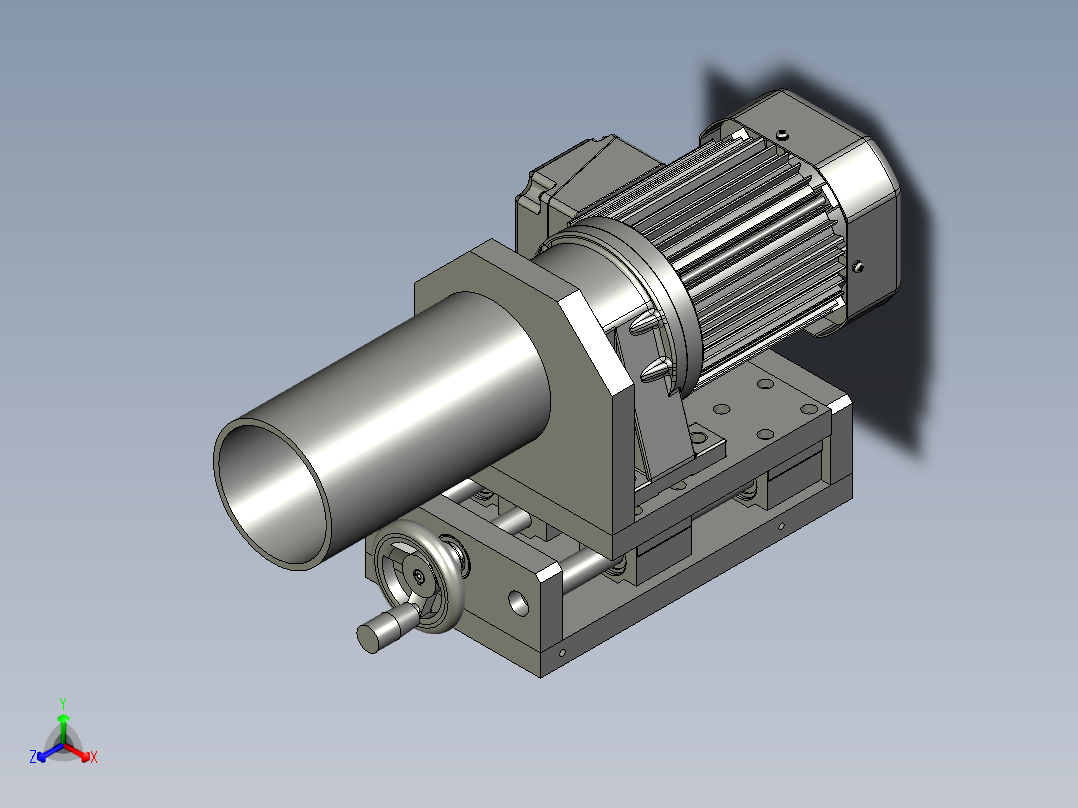 收丝仿轮电机正等轴测图