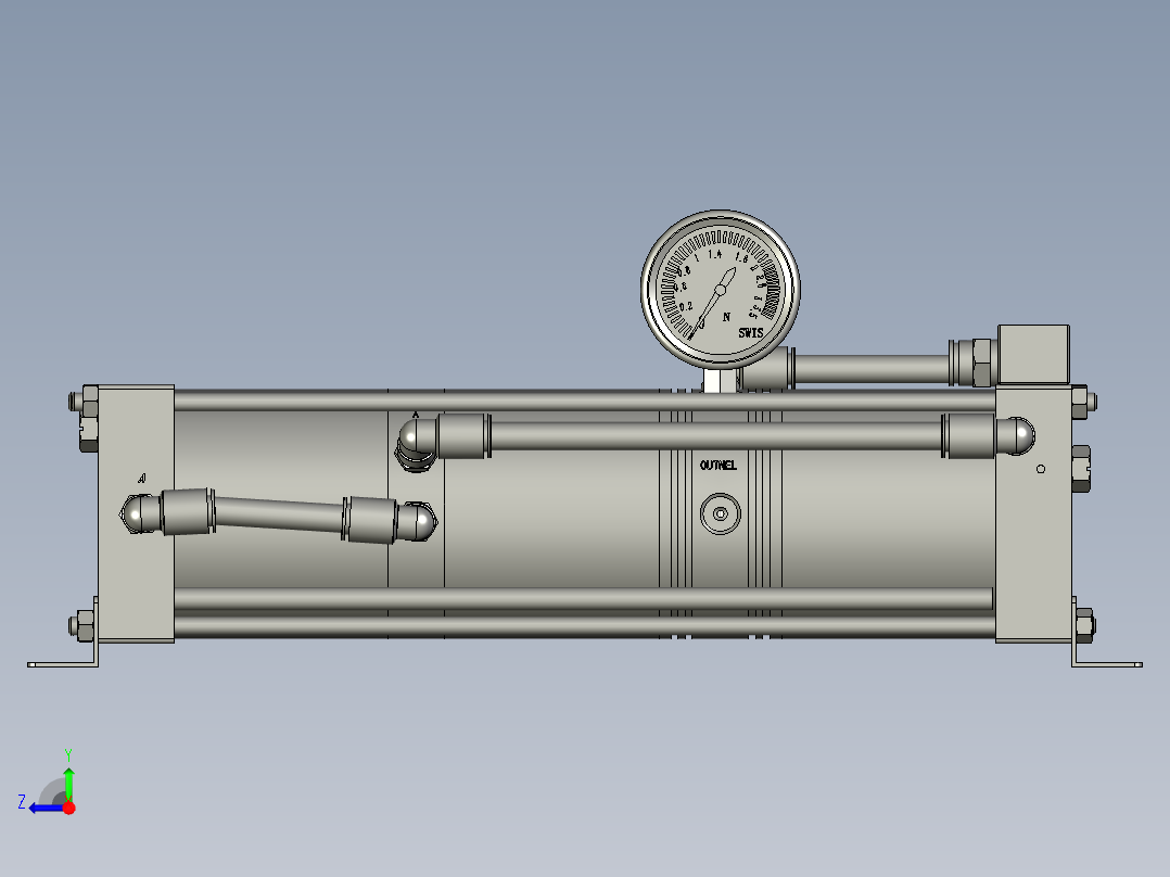 氮气氩气二氧化碳增压加压右视图