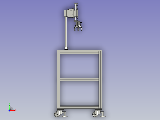 抓取机械手设计模型前视缩略图