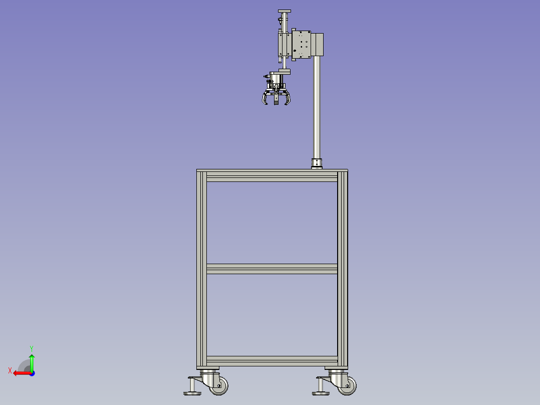 抓取机械手设计模型后视图