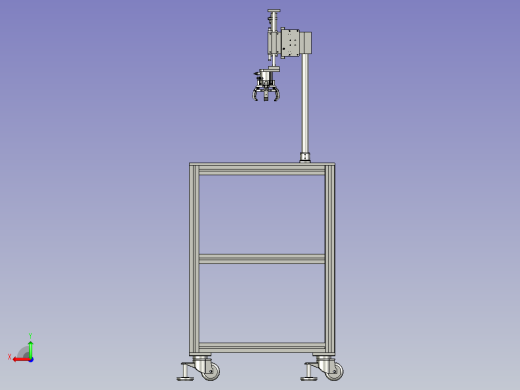 抓取机械手设计模型后视缩略图