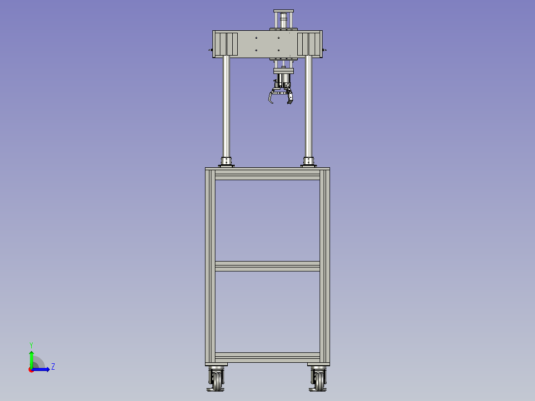 抓取机械手设计模型左视图